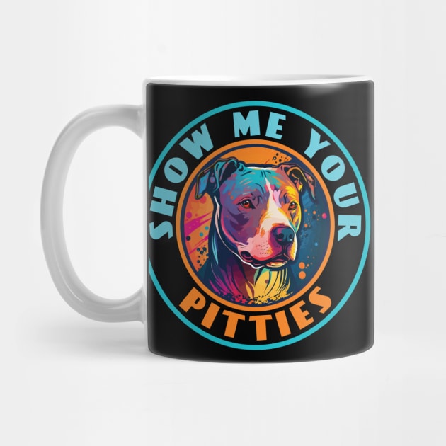 Retro Sunset Pit Bull by vectrus